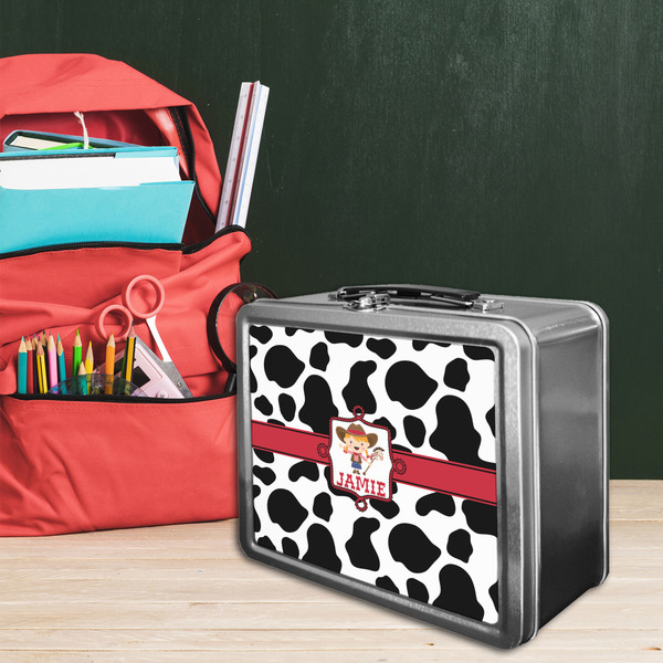 Cowprint Cowgirl Tin Lunchbox - LIFESTYLE
