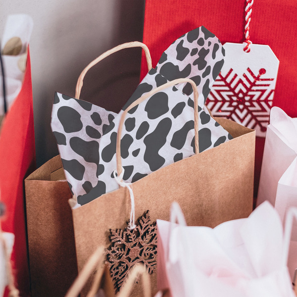 Cowprint Cowgirl Tissue Paper - In Gift Bag