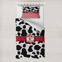 Cowprint Cowgirl Toddler Bedding w/ Name or Text