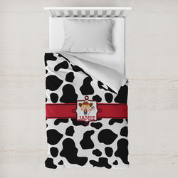 Cowprint Cowgirl Toddler Duvet Cover w/ Name or Text