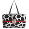 Cowprint Cowgirl Tote w/Black Handles - Front View