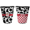 Cowprint Cowgirl Trash Can Black - Front and Back - Apvl