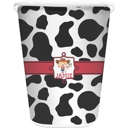 Cowprint Cowgirl Waste Basket (Personalized)