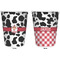Cowprint Cowgirl Trash Can White - Front and Back - Apvl