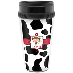 Cowprint Cowgirl Acrylic Travel Mug without Handle (Personalized)