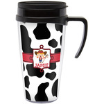 Cowprint Cowgirl Acrylic Travel Mug with Handle (Personalized)