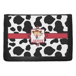 Cowprint Cowgirl Trifold Wallet (Personalized)