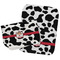 Cowprint Cowgirl Two Rectangle Burp Cloths - Open & Folded