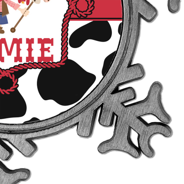 Cowprint Cowgirl Vintage Snowflake - Detail