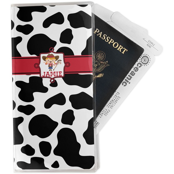 Custom Cowprint Cowgirl Travel Document Holder
