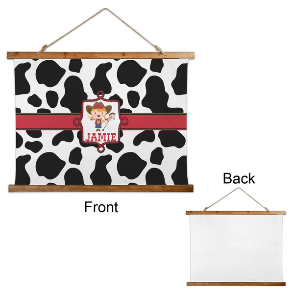 Cowprint Cowgirl Wall Hanging Tapestry - Landscape - APPROVAL