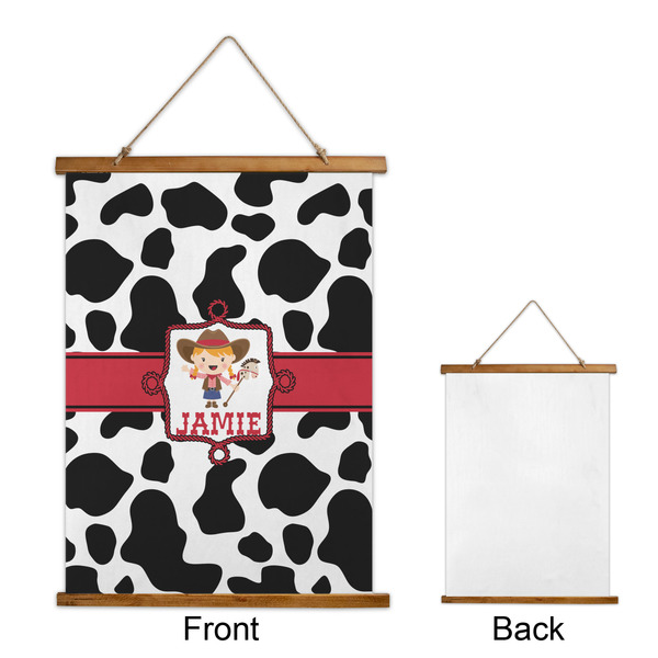 Cowprint Cowgirl Wall Hanging Tapestry - Portrait - APPROVAL