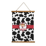 Cowprint Cowgirl Wall Hanging Tapestry - Tall (Personalized)