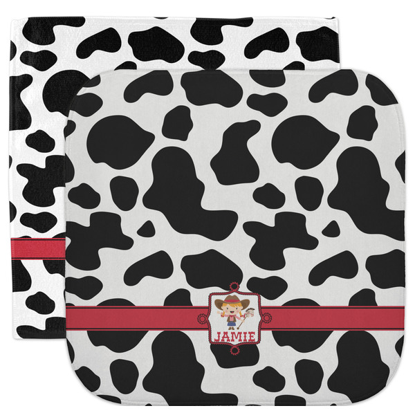 Custom Cowprint Cowgirl Facecloth / Wash Cloth (Personalized)