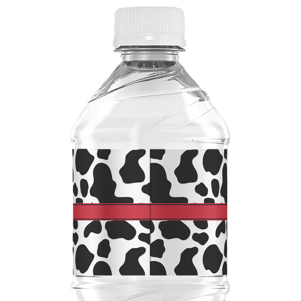Cowprint Cowgirl Water Bottle Label - Back View