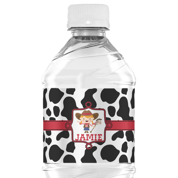 Custom Cowprint Cowgirl Water Bottle Labels - Custom Sized (Personalized)