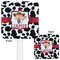 Cowprint Cowgirl White Plastic Stir Stick - Double Sided - Approval