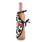 Cowprint Cowgirl Wine Bottle Apron - DETAIL WITH CLIP ON NECK