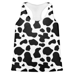 Cowprint Cowgirl Womens Racerback Tank Top - X Large (Personalized)