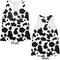 Cowprint Cowgirl Womens Racerback Tank Tops - Medium - Front and Back