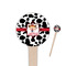 Cowprint Cowgirl 4" Round Wooden Food Picks - Single Sided (Personalized)