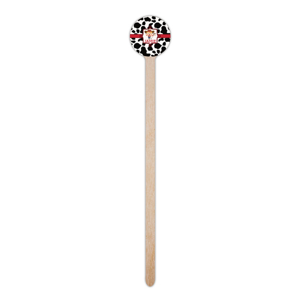 Cowprint Cowgirl Wooden 6" Stir Stick - Round - Single Stick
