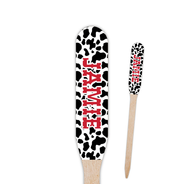 Custom Cowprint Cowgirl Paddle Wooden Food Picks (Personalized)