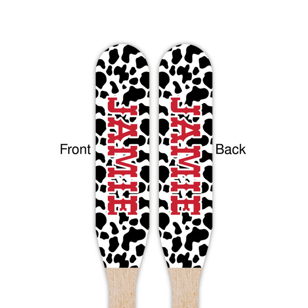 Cowprint Cowgirl Wooden Food Pick - Paddle - Double Sided - Front & Back