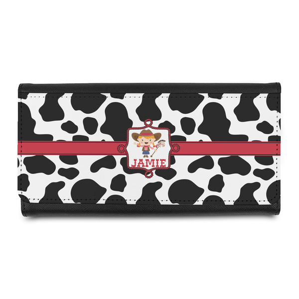Custom Cowprint Cowgirl Leatherette Ladies Wallet (Personalized)