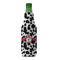 Cowprint Cowgirl Zipper Bottle Cooler - FRONT (bottle)