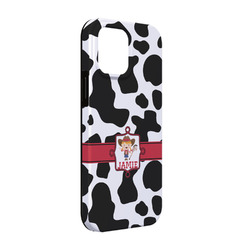 Cowprint Cowgirl iPhone Case - Rubber Lined - iPhone 13 Pro (Personalized)