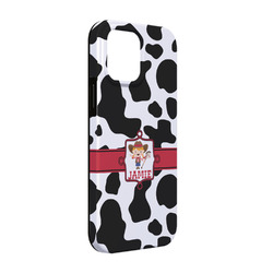 Cowprint Cowgirl iPhone Case - Rubber Lined - iPhone 13 (Personalized)