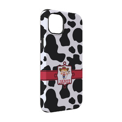 Cowprint Cowgirl iPhone Case - Rubber Lined - iPhone 14 Pro (Personalized)