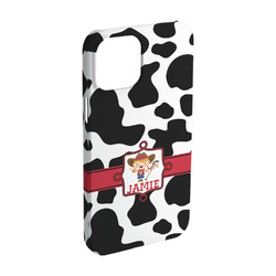Cowprint Cowgirl iPhone Case - Plastic - iPhone 15 Pro (Personalized)