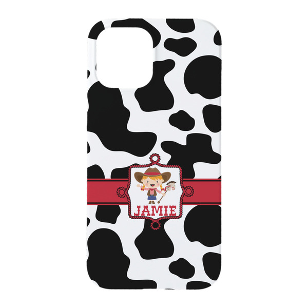 Cowprint Cowgirl iPhone 15 Pro Case - Back