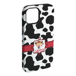 Cowprint Cowgirl iPhone Case - Rubber Lined - iPhone 15 Pro Max (Personalized)