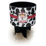 Cowprint Cowgirl Black Beach Spiker Drink Holder (Personalized)