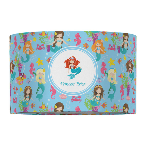 Mermaids 12" Drum Lampshade - FRONT (Fabric)