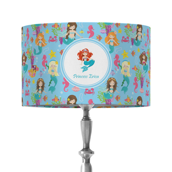 Custom Mermaids 12" Drum Lamp Shade - Fabric (Personalized)