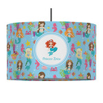 Mermaids 12" Drum Pendant Lamp - Fabric (Personalized)
