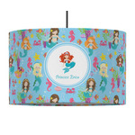 Mermaids 12" Drum Pendant Lamp - Fabric (Personalized)