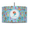 Mermaids 12" Drum Pendant Lamp - Fabric (Personalized)