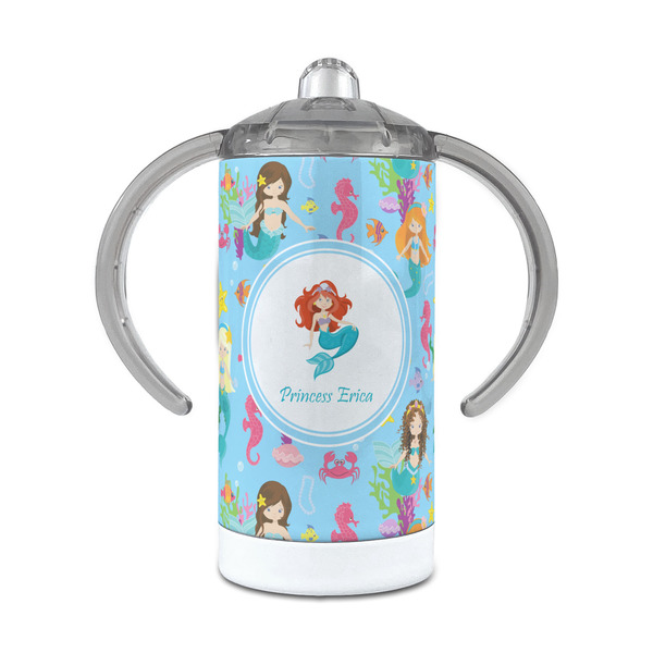 Custom Mermaids 12 oz Stainless Steel Sippy Cup (Personalized)
