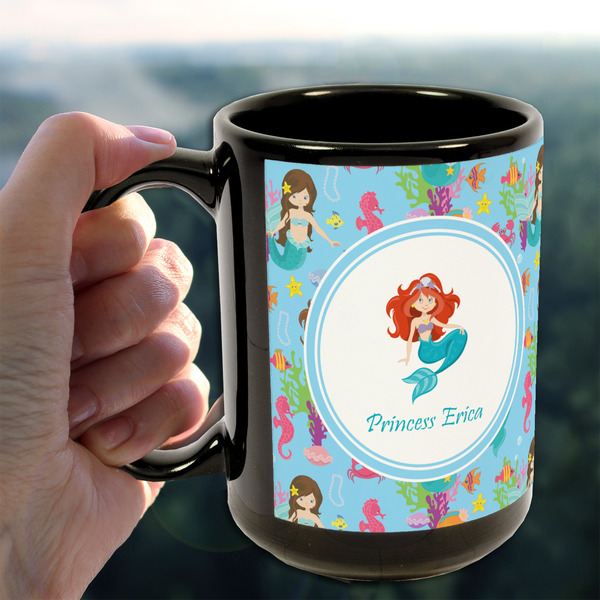 Mermaids 15oz. Black Mug - LIFESTYLE