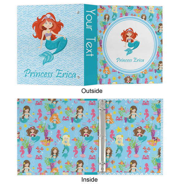 Mermaids 3 Ring Binders - Full Wrap - 1" - APPROVAL