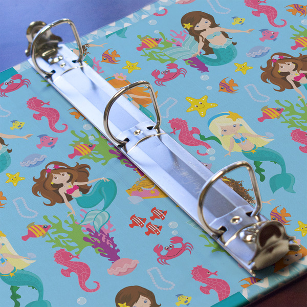 Mermaids 3 Ring Binders - Full Wrap - 1" - DETAIL