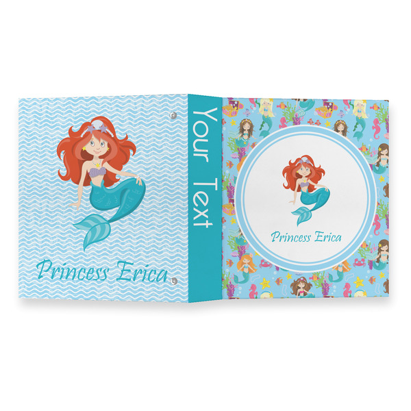 Mermaids 3 Ring Binders - Full Wrap - 1" - OPEN OUTSIDE