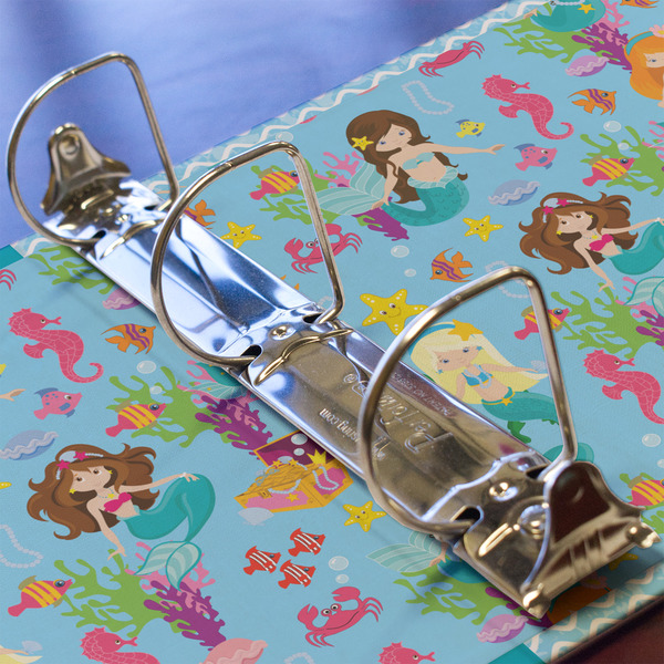 Mermaids 3 Ring Binders - Full Wrap - 2" - DETAIL