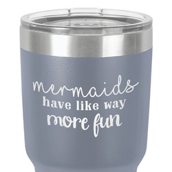 Mermaids 30 oz Stainless Steel Tumbler - Grey - Single-Sided