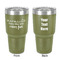 Mermaids 30 oz Stainless Steel Ringneck Tumbler - Olive - Double Sided - Front & Back